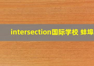 intersection国际学校 蚌埠